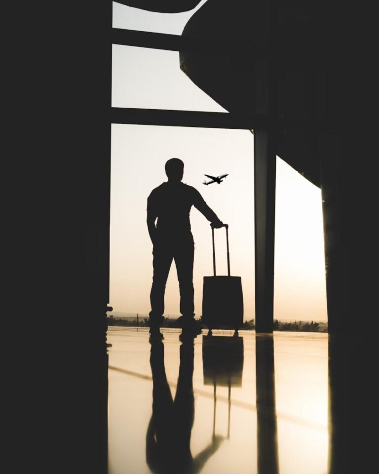 a man at the airport.