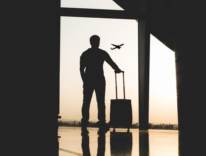 a man at the airport.