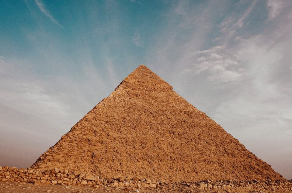 a pyramid in Egypt.